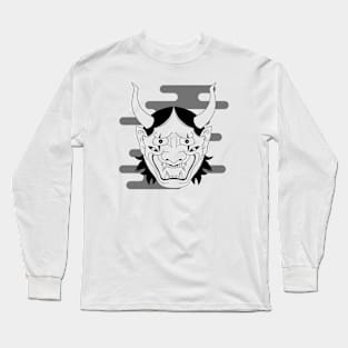 Hannya Mask HM003 - BLACK Long Sleeve T-Shirt